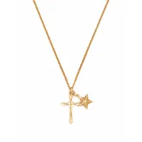 emanuele bicocchi collier à pendentif croix et étoile - or