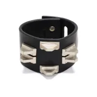 parts of four bracelet restraint charm en cuir - noir