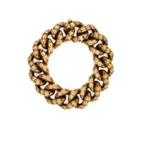 balenciaga bracelet en chaîne à logo gravé - or