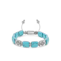 nialaya jewelry bracelet the dorje flatbead collection - bleu