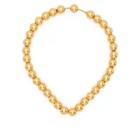 jil sander collier en plaqué or à perles