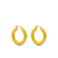jil sander boucles d'oreilles à design sculpté - jaune