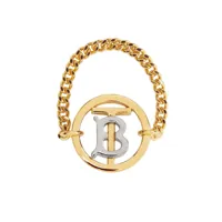 burberry bague en chaîne à plaque logo - or