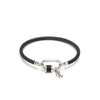charriol bracelet forever lock en cordes - noir
