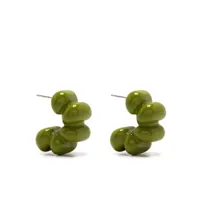 sunnei boucles d'oreilles à design sculpté - vert