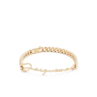 jacquemus bracelet en chaîne à logo - or