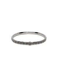 shamballa jewels bracelet torque serti de diamants - argent