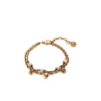 alexander mcqueen bracelet multi-rangs à perles - or