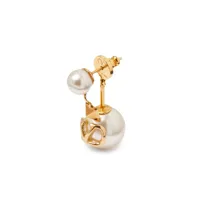 valentino garavani boucle d'oreille pendantes sertie de perles