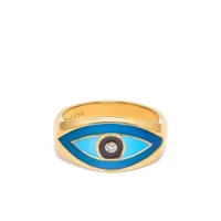 nialaya jewelry grande bague evil eye - or