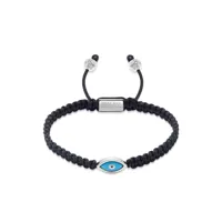 nialaya jewelry bracelet evil eye en corde - noir