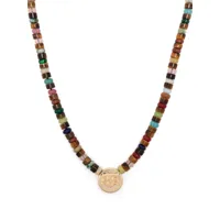 luis morais collier en or 14ct à pendentif shield - multicolore