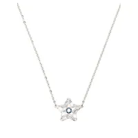 swarovski collier à pendentif stella serti de cristaux - argent