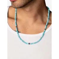nialaya jewelry collier serti de perles en turquoise - argent