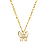 nialaya jewelry collier à pendentif papillon - or