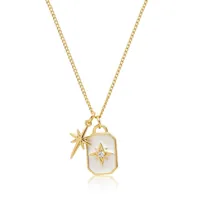 nialaya jewelry collier starburst à pendentifs - or