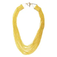fabiana filippi collier deux-tours à perles - jaune