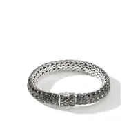john hardy bracelet chaîne serti de saphirs - argent