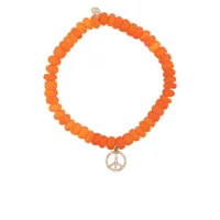 sydney evan bracelet en or 14ct serti d'opale - orange