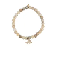sydney evan bracelet à perles butterfly daisy en or 14ct serti d'opale - tons neutres