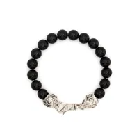 emanuele bicocchi bracelet arabesque à perles - noir