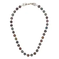 emanuele bicocchi collier en chaîne à perles d'eau douce - noir