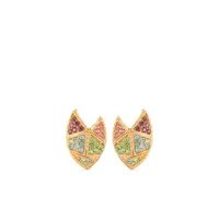 susan caplan vintage boucles d'oreilles d'orlan serties de cristaux (années 1980)