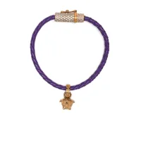 versace bracelet à plaque medusa - violet
