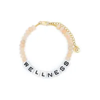 sporty & rich bracelet wellness serti de perles - rose