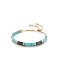 monica vinader bracelet delphi à perles en turquoise - bleu