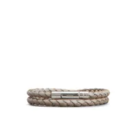 tod's bracelet multi-tours à design tressé - tons neutres