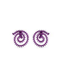 sunnei boucles d'oreilles à design circulaire - violet