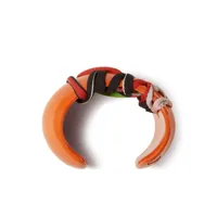 pucci bracelet à plaque logo - orange