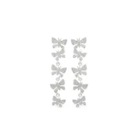 oscar de la renta boucles d'oreilles pendantes butterfly à ornements en cristal - argent