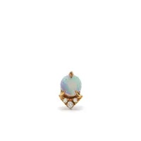 lizzie mandler fine jewelry boucle d'oreille en or 18ct sertie de diamants et d'opale