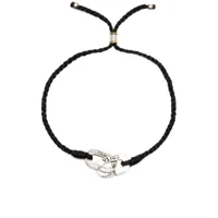 paul smith bracelet en corde à logo gravé - noir
