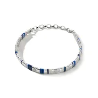 john hardy bracelet colourblock serti de lapis lazuli - argent