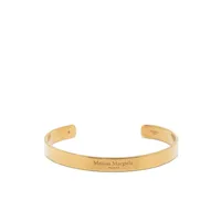 maison margiela bracelet à logo gravé - or