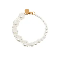 simone rocha bracelet daisy à ornements en cristal - blanc
