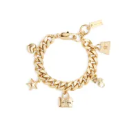 marc jacobs bracelet à breloque mini icon - or