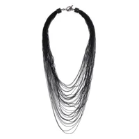 fabiana filippi collier multi-rangs à perles - noir