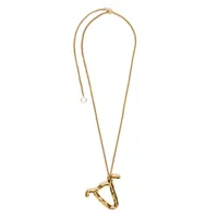 jil sander collier à pendentif zodiaque - or