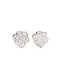 chanel pre-owned boucles d'oreilles clips camellia - argent