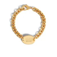 dsquared2 bracelet en chaîne à logo gravé - or