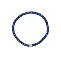 luis morais bracelet en or 14ct à perles de lapis-lazuli - bleu