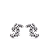 isabel marant boucles d'oreilles celenia à ornements en cristal - argent