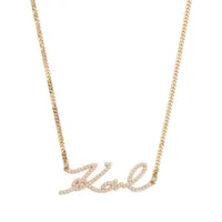 karl lagerfeld collier k/signature à perles - or