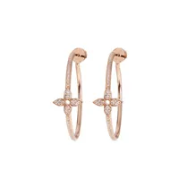 louis vuitton pre-owned boucles d'oreilles idylle blossom en or 18ct serties de diamants - rose