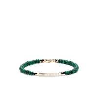 luis morais bracelet en or 14ct serti à perles - vert