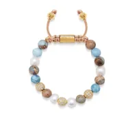 nialaya jewelry bracelet orné de perles - bleu